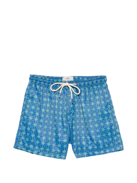 PENINSULA SWIMWEAR geometric-print drawstring swim shorts