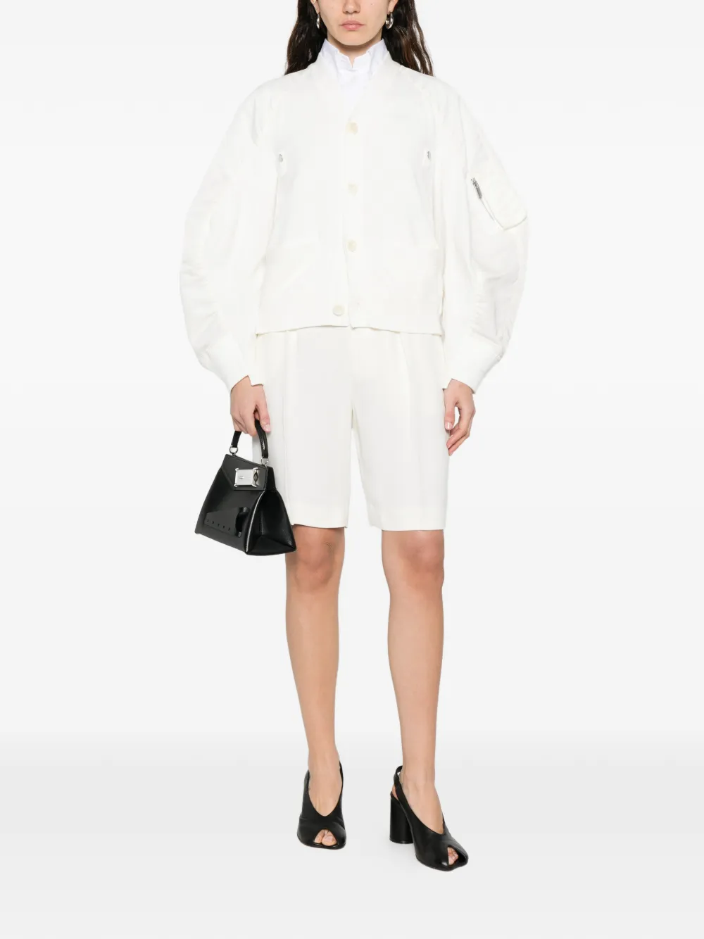sacai Vest met ritszak Wit