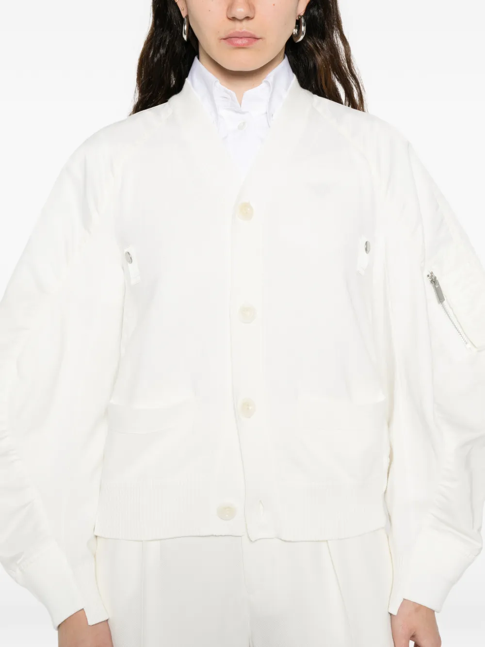 sacai Vest met ritszak Wit