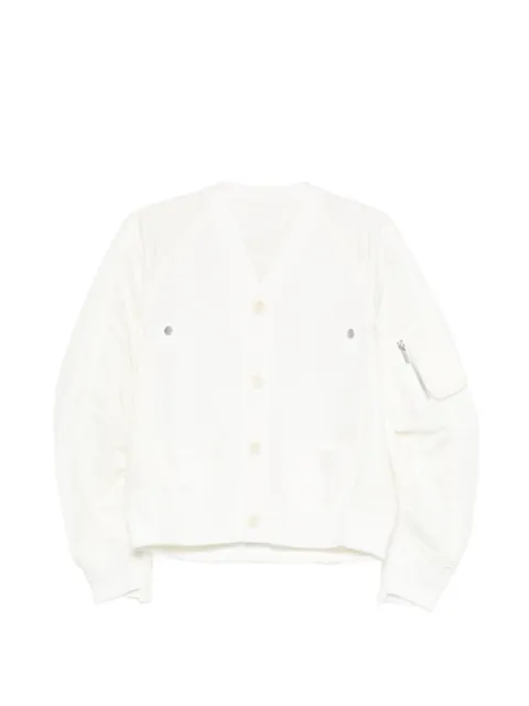 sacai zip-pocket cardigan