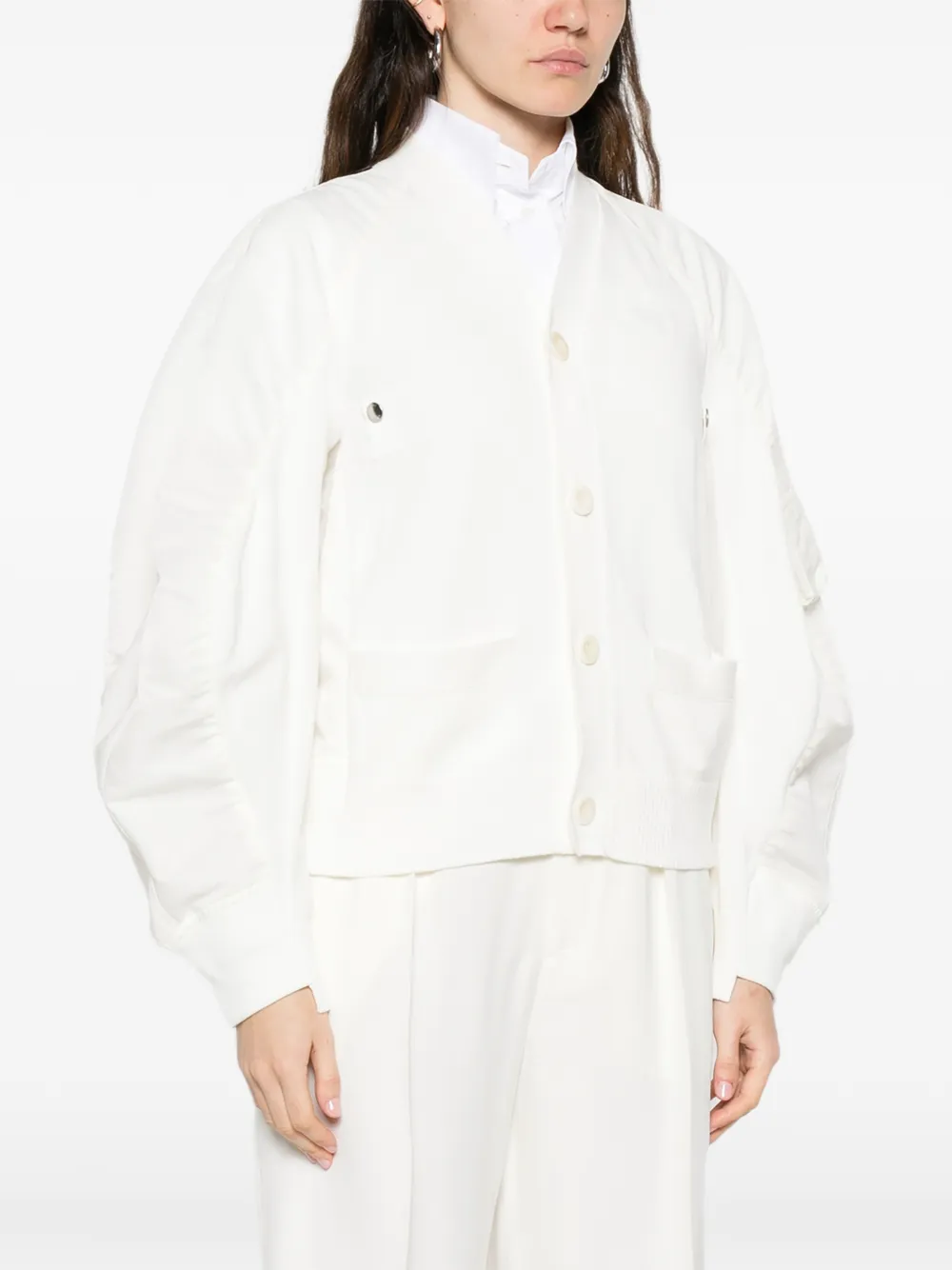 sacai Vest met ritszak Wit