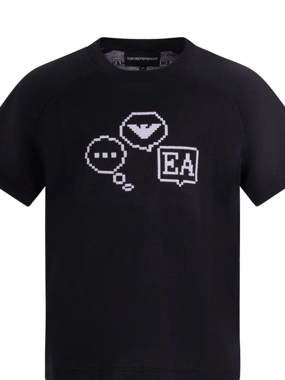 Emporio Armani Kids Grafisch T-shirt met korte mouwen Zwart