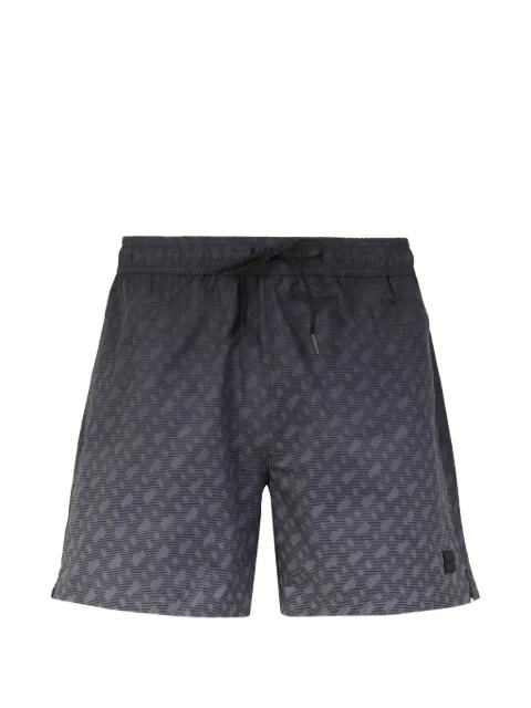 BOSS monogram-pattern swim shorts