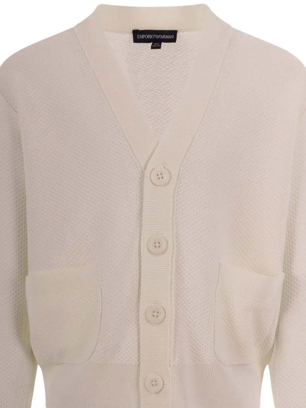 Emporio Armani Kids Vest met zak en knoop Beige