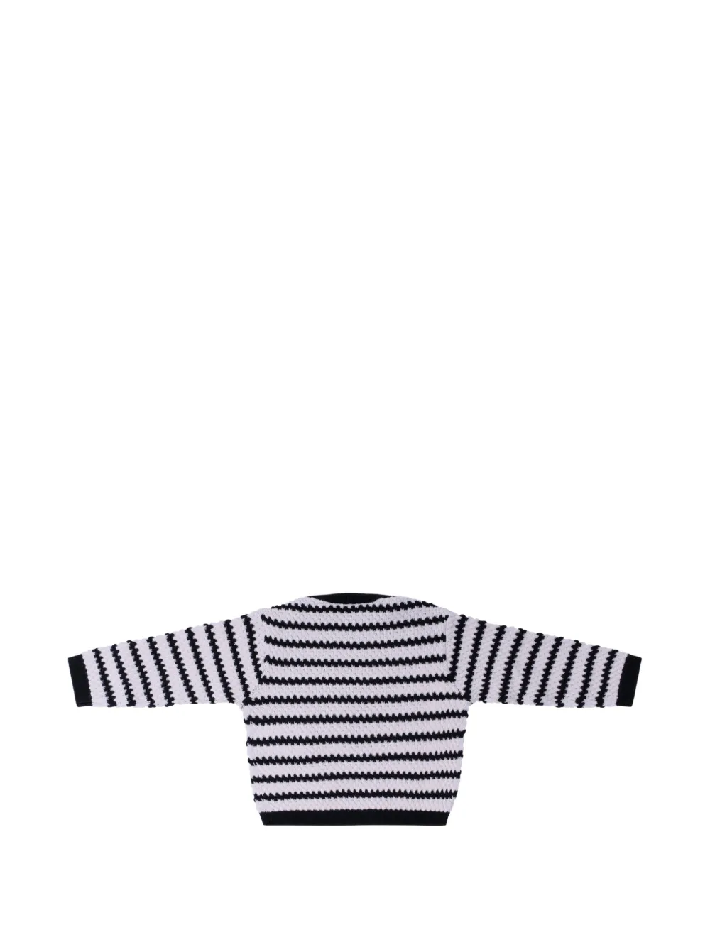 Emporio Armani Kids Gestreepte sweater Wit