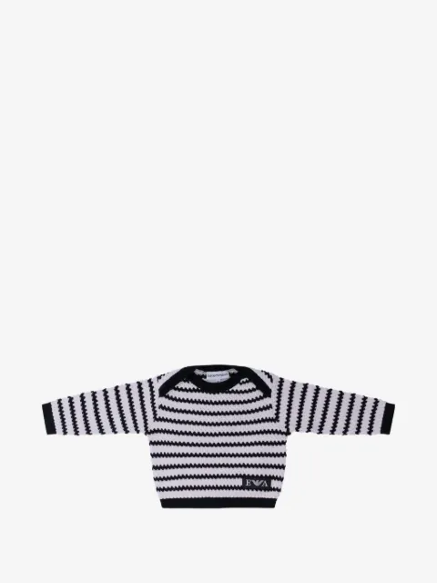 Emporio Armani Kids striped long-sleeve sweater