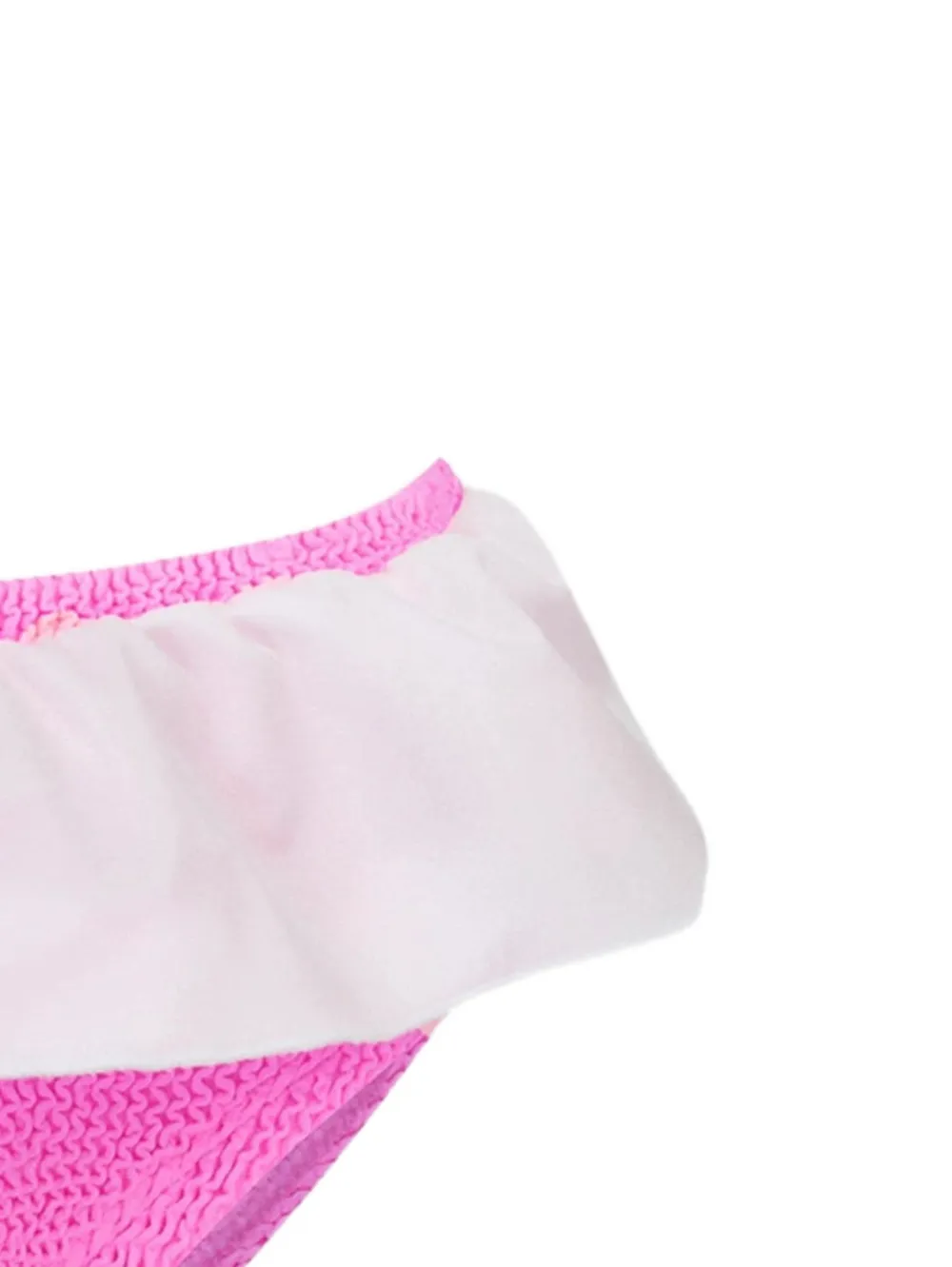 Hunza G Kids Olive Ruffled-trim Bikini - Pink 