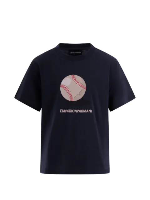Emporio Armani Kids playera con estampado gráfico