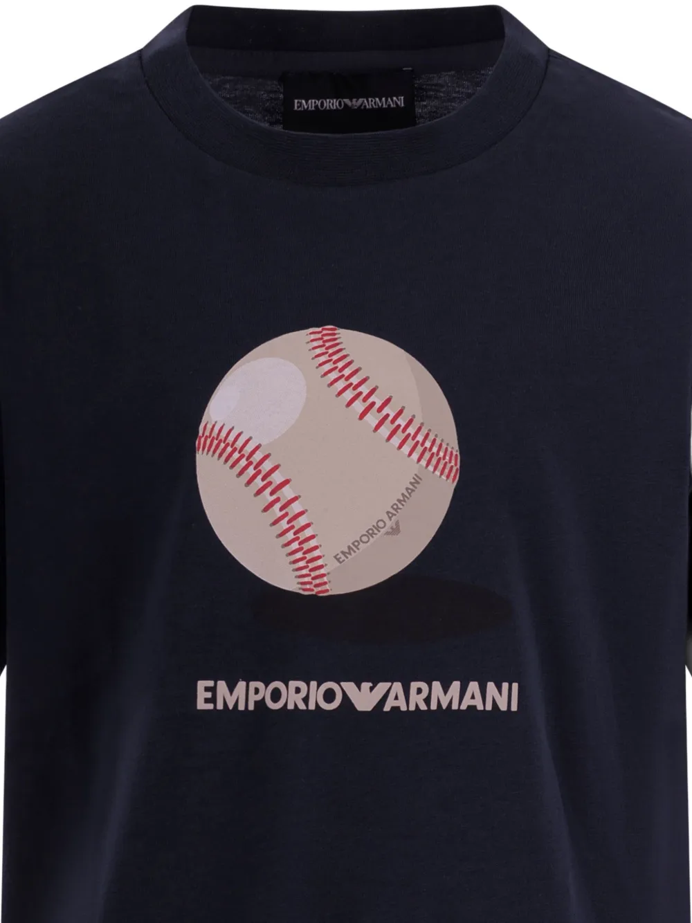 Emporio Armani Kids T-shirt met honkbalprint Blauw
