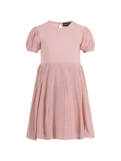 Emporio Armani Kids puffed-sleeves knit dress