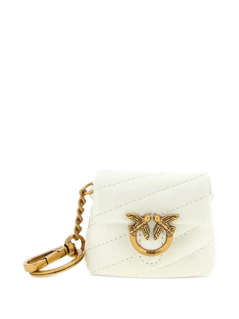 PINKO shiny quilted leather airpods case