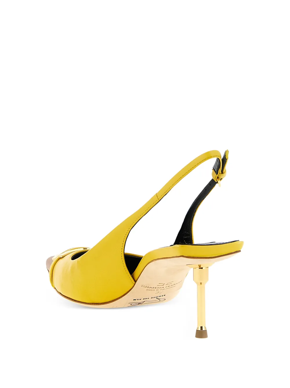 Elisabetta Franchi Pumps met contrasterende neus Geel