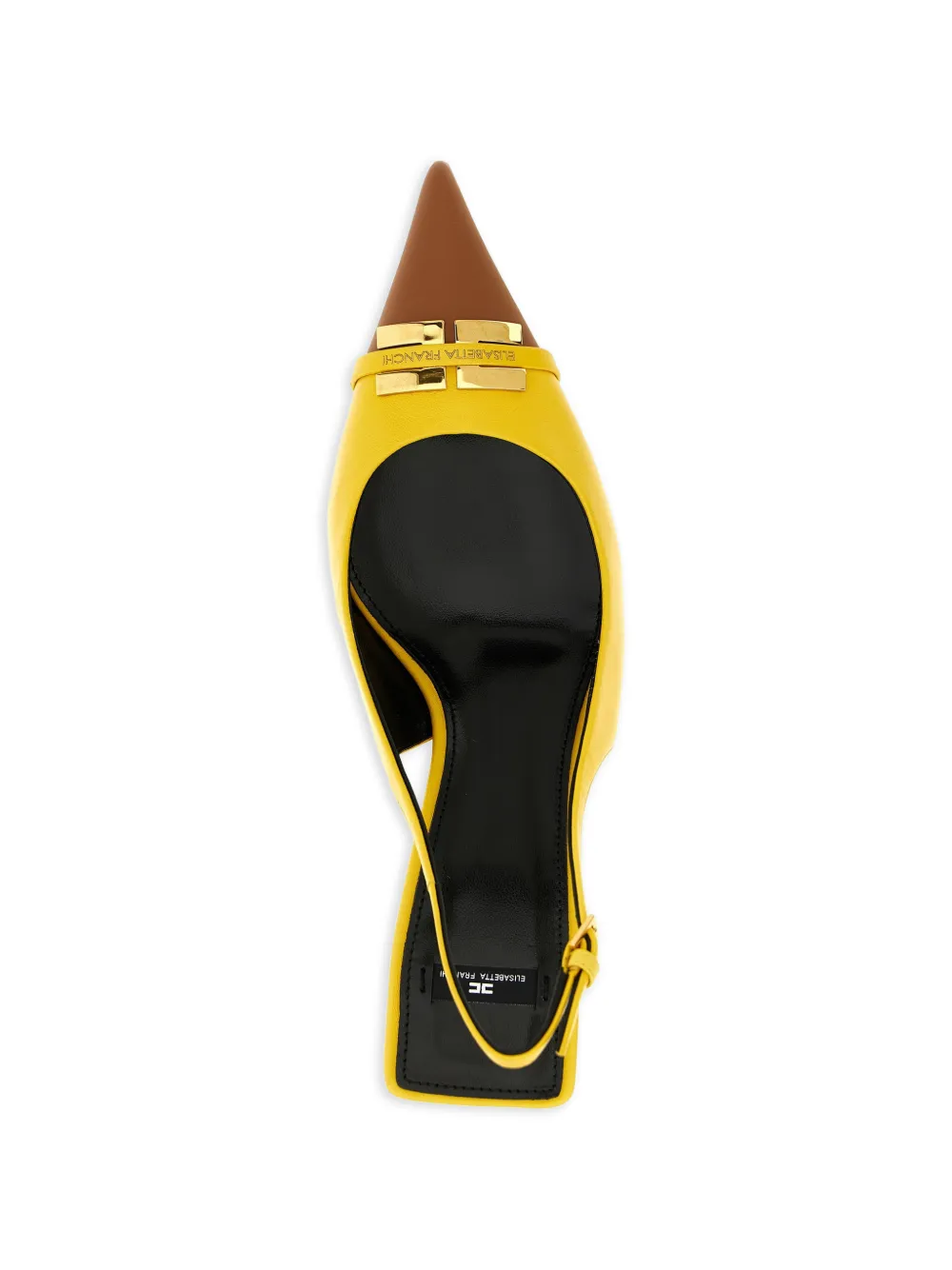 Elisabetta Franchi Pumps met contrasterende neus Geel