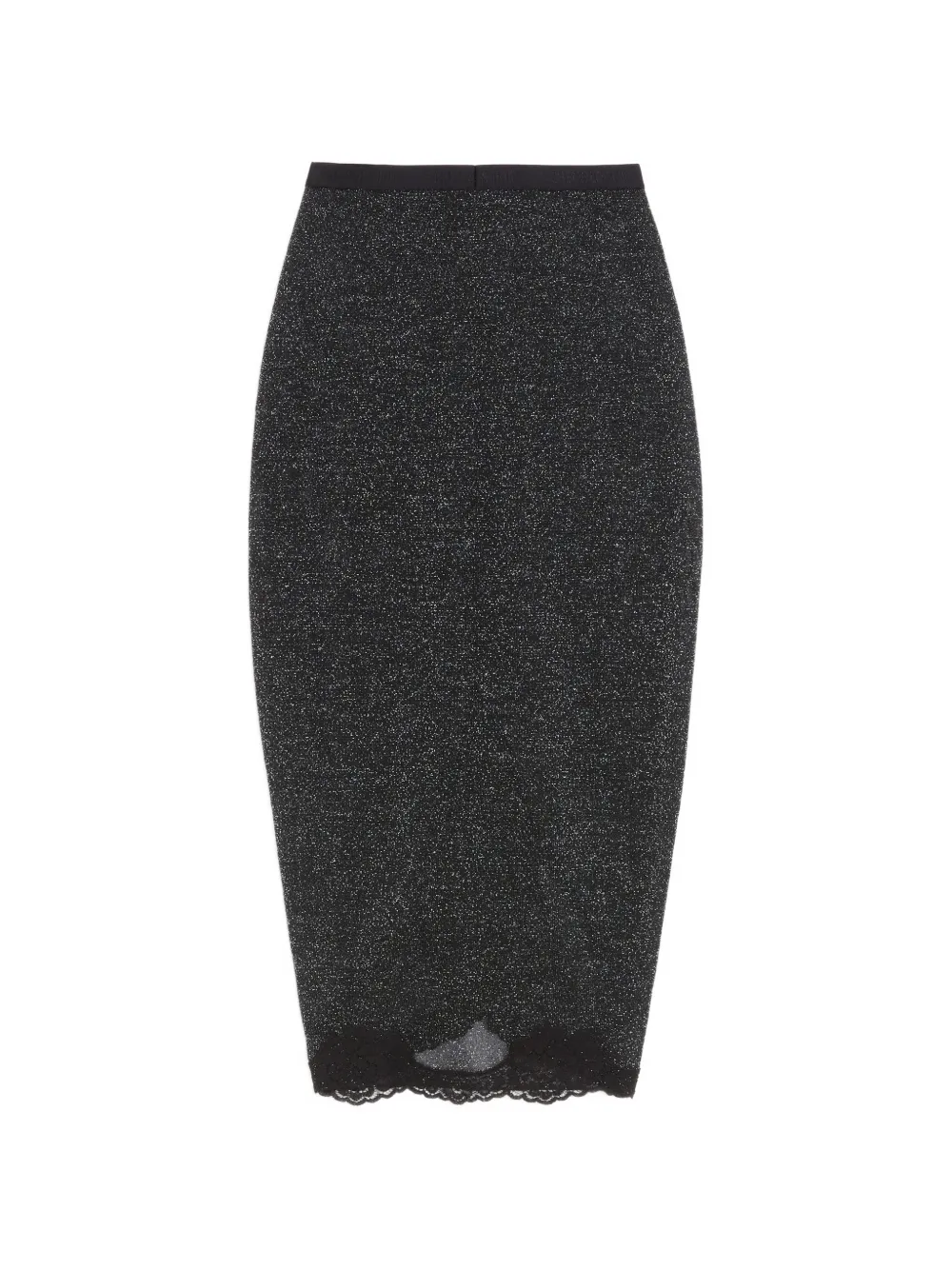Valentino Garavani Lurex gebreide midi-rok Zwart