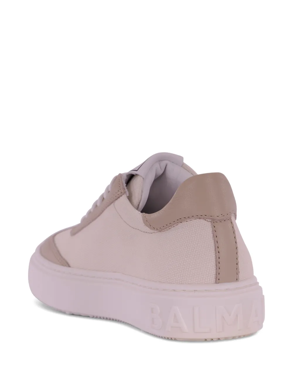 Balmain Kids Sneakers met logo-reliëf Beige