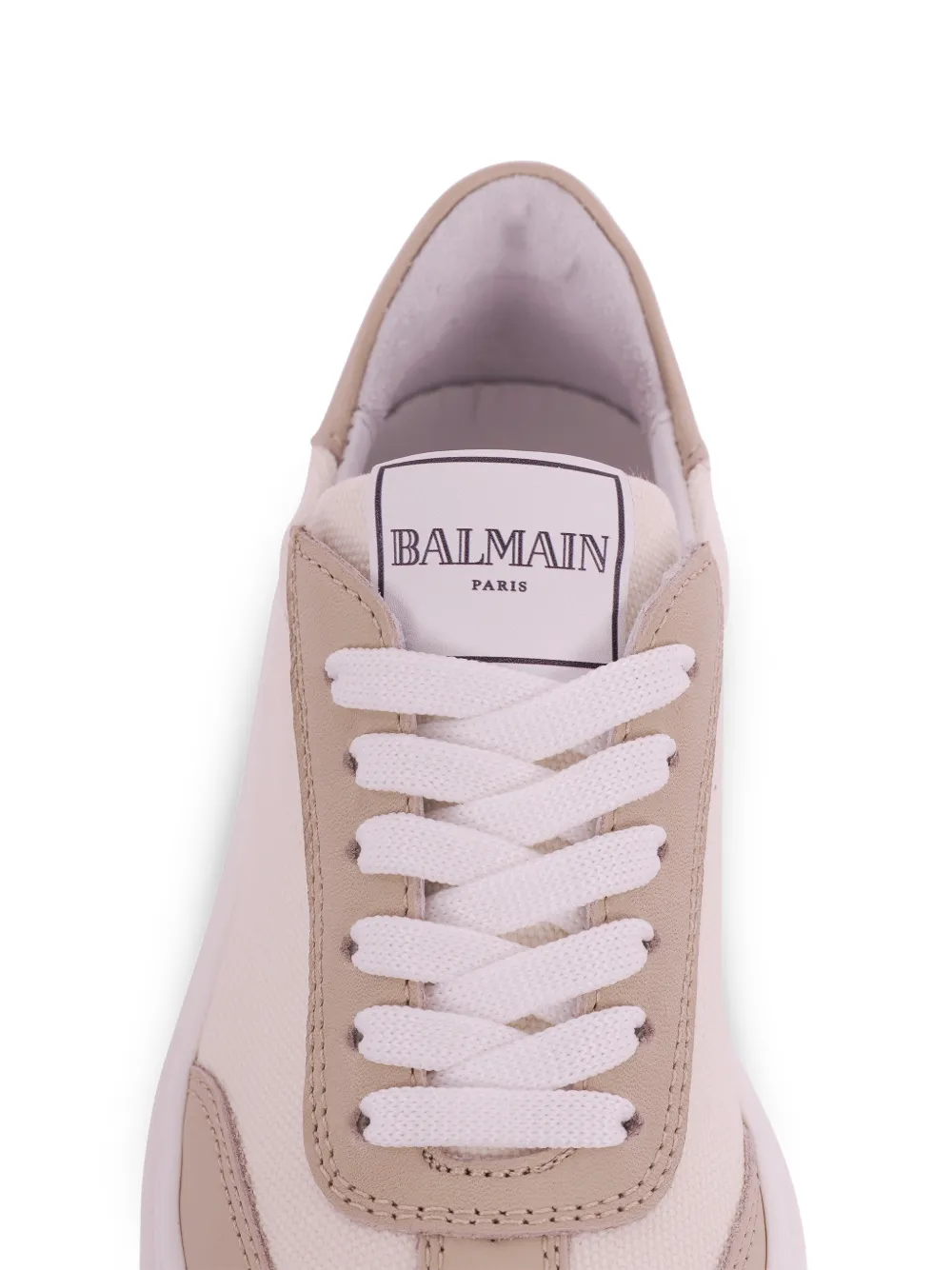 Balmain Kids Sneakers met logo-reliëf Beige