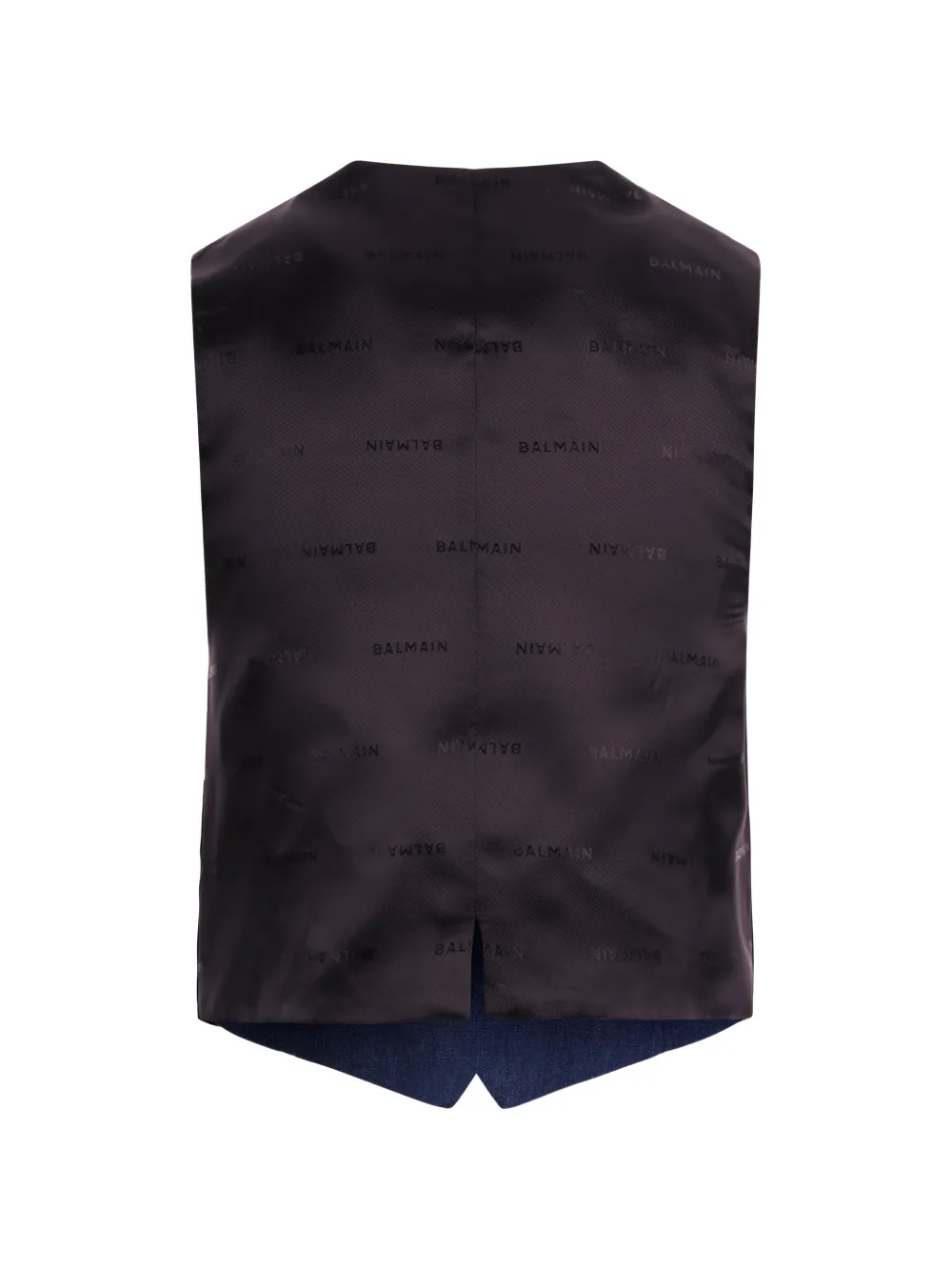  Balmain Kids Button V-neck Vest - Blue 