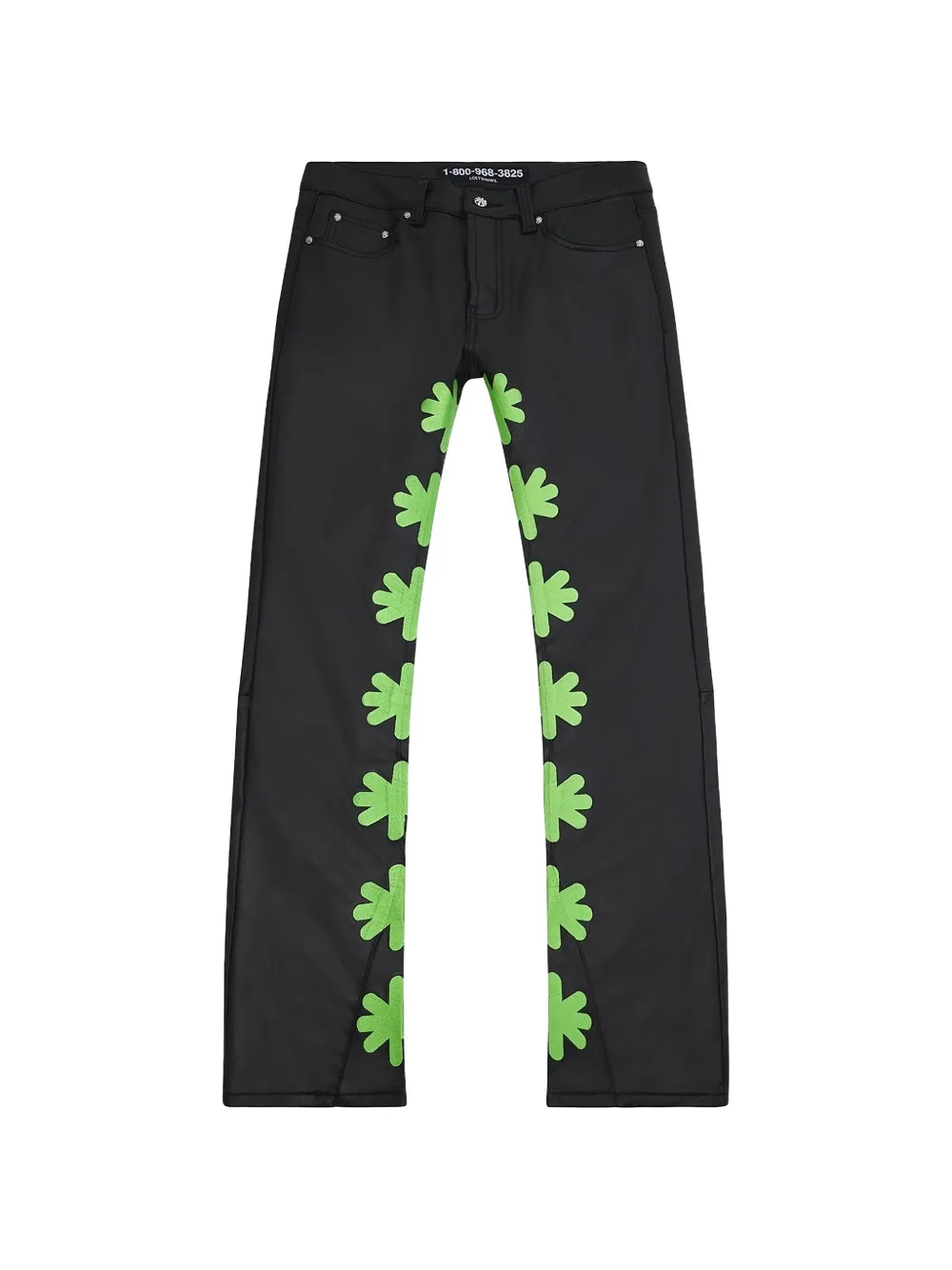 LOSTSHDWS x UNTTLD flower bootcut jeans - Schwarz