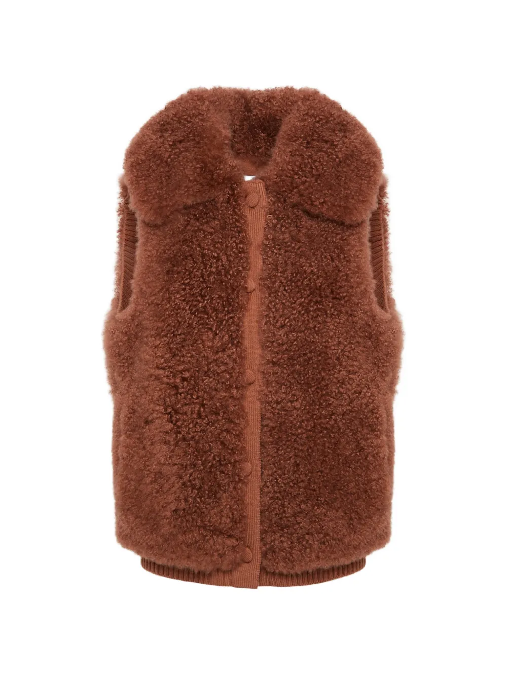 Yves Salomon button-up gilet - Brown