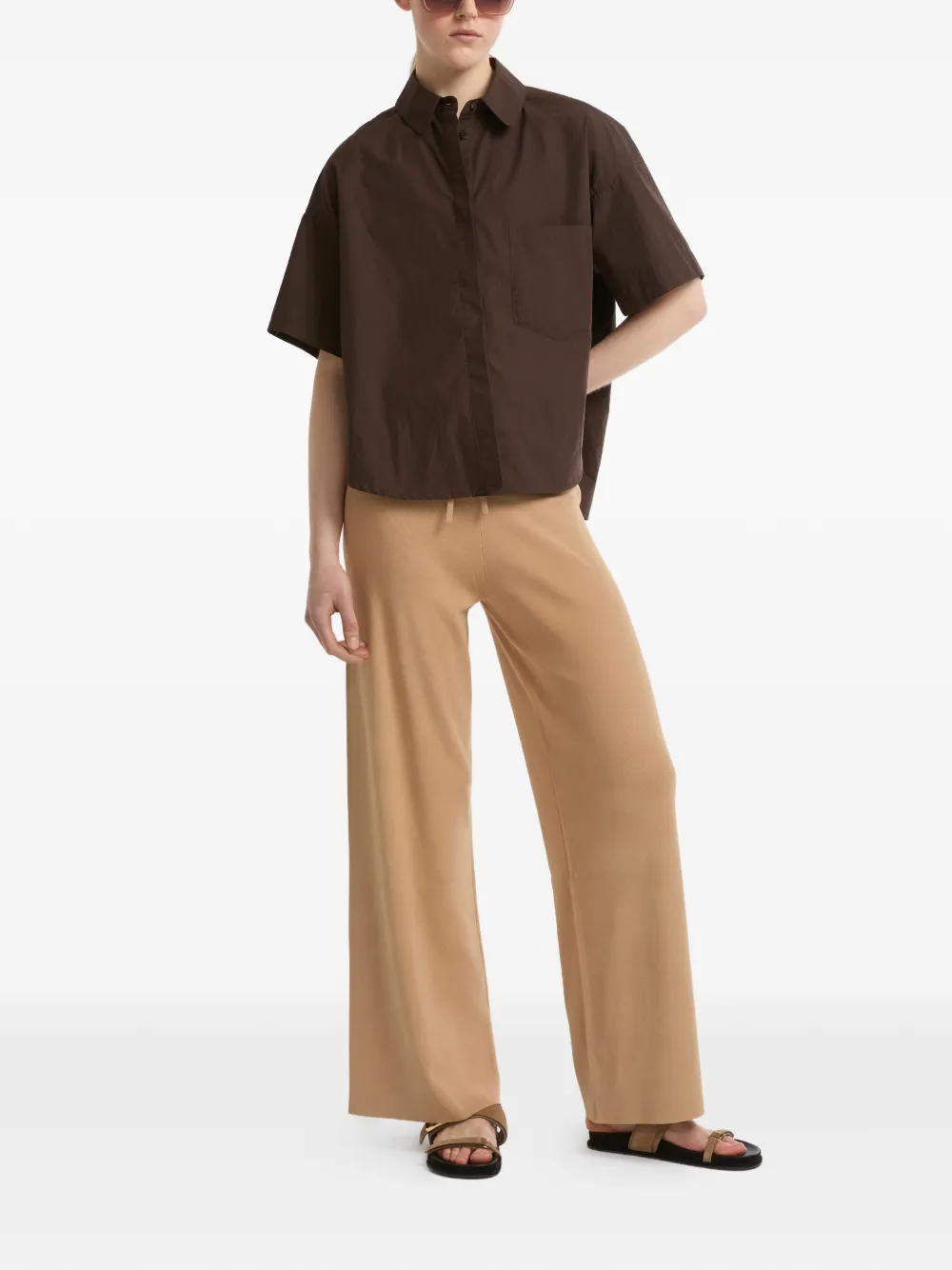 Yves Salomon Broek met wijde pijpen Beige