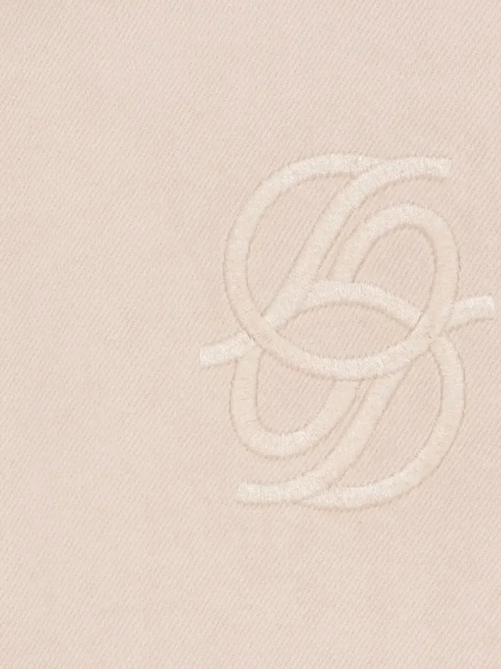 Drôle De Monsieur Denim overhemd met zak knoop Beige