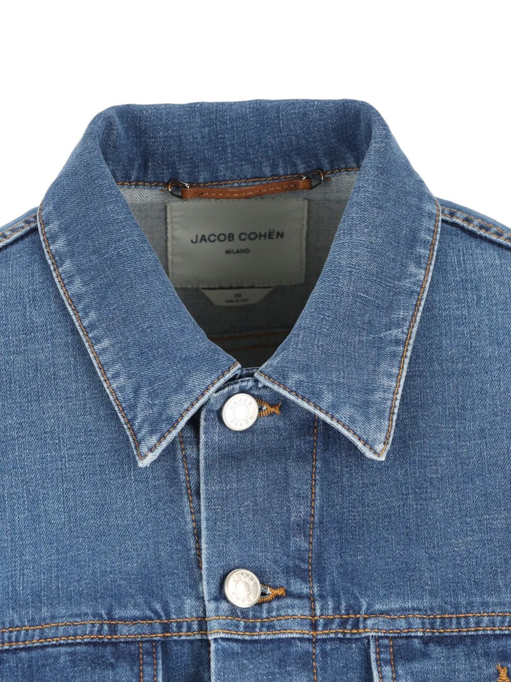 Jacob Cohën Denim jack met knopen Blauw