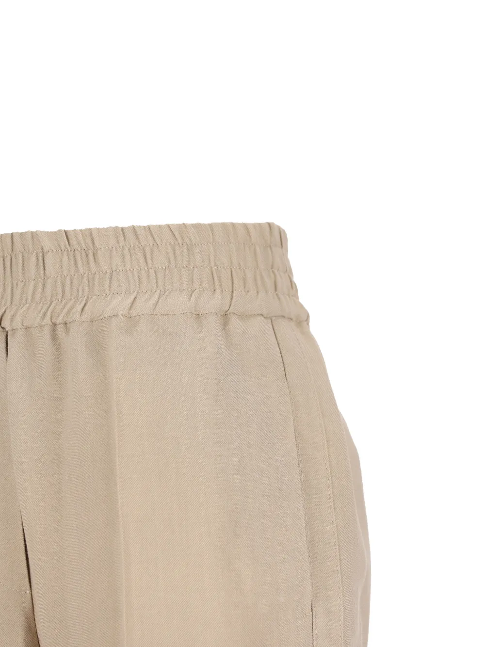 Brunello Cucinelli Broek met elastische taille Beige