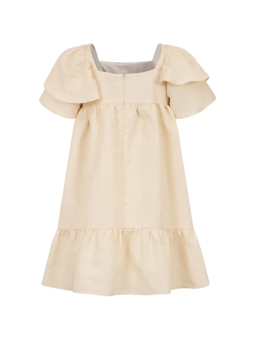  Etro Kids Legacy Prints Ruffled Jacquard Dress - Neutrals 