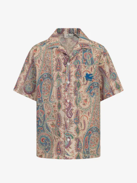 ETRO KIDS camisa con estampado de cachemira
