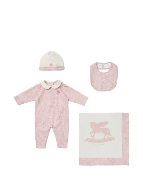 ETRO KIDS paisley hat bib set (set of three)