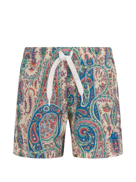 ETRO KIDS shorts de playa con estampado de cachemira