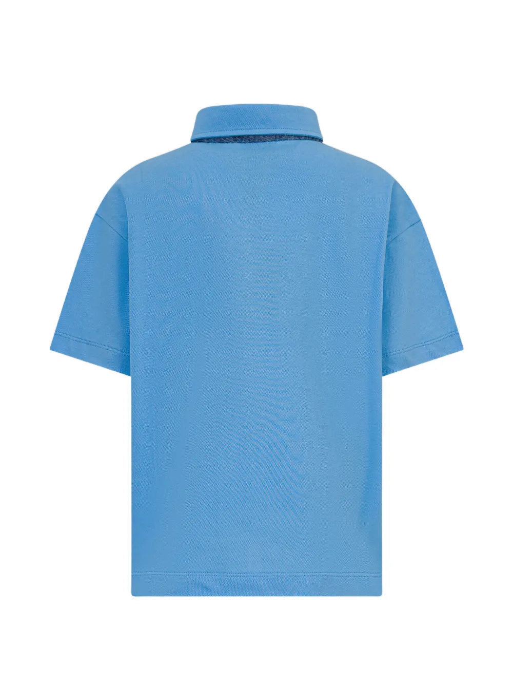 ETRO KIDS Pegaso katoenen pique poloshirt Blauw