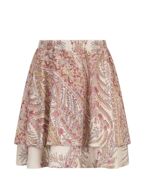 ETRO KIDS floral paisley satin jacquard skirt