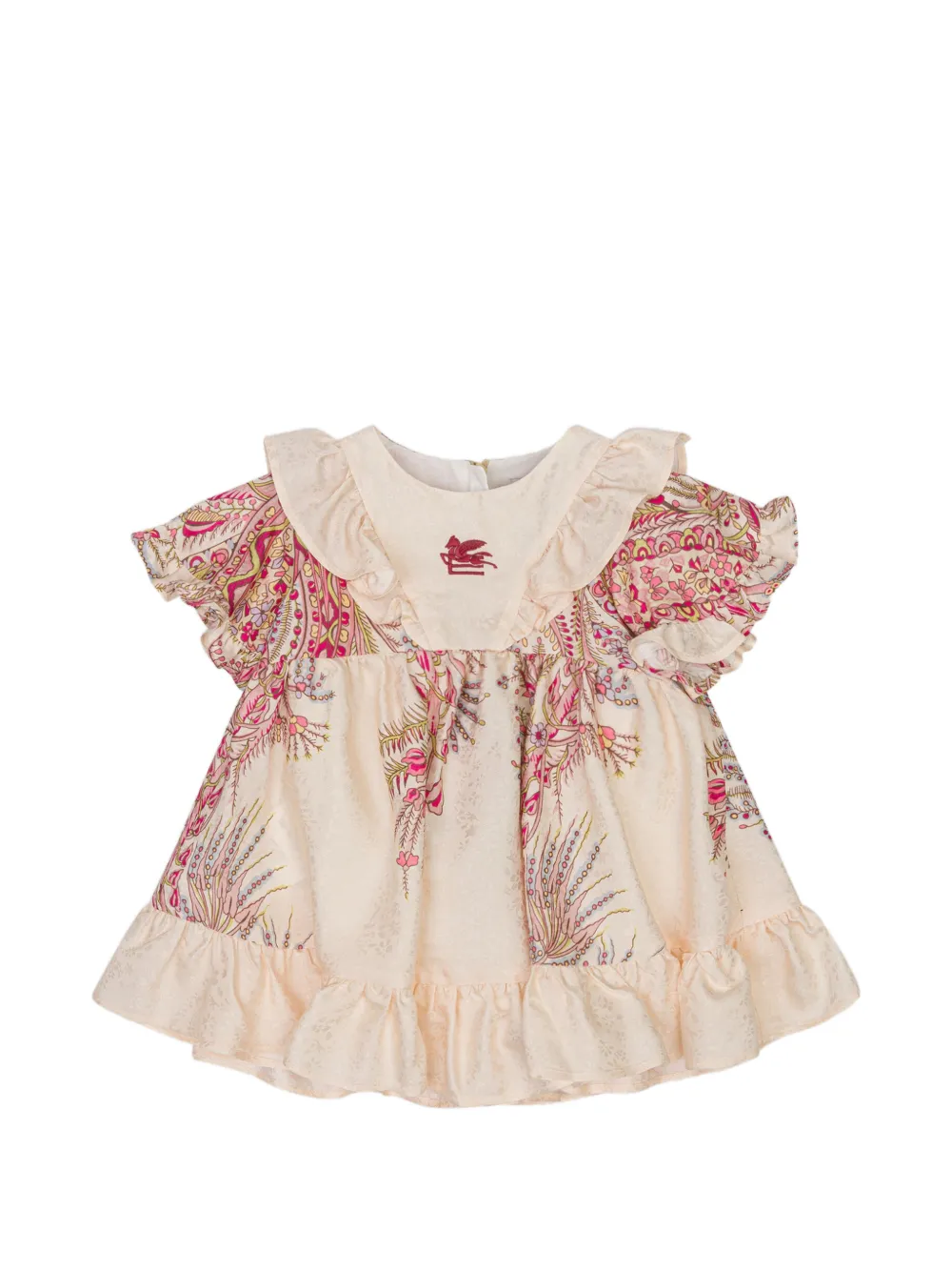 ETRO KIDS jacquard floral paisley-print dress - Yellow