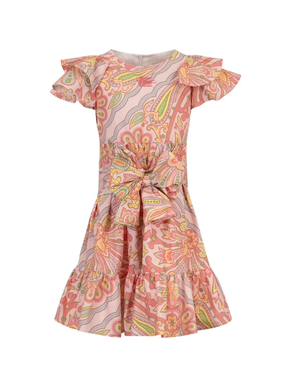 Etro Kids' Ruffled Paisley-print Dress In Multi