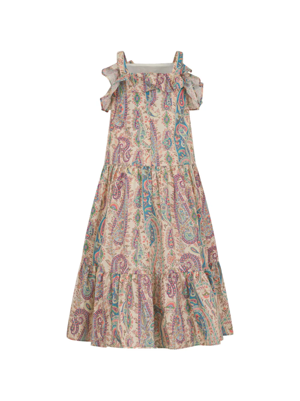 ETRO KIDS Jurk met paisley-print Beige