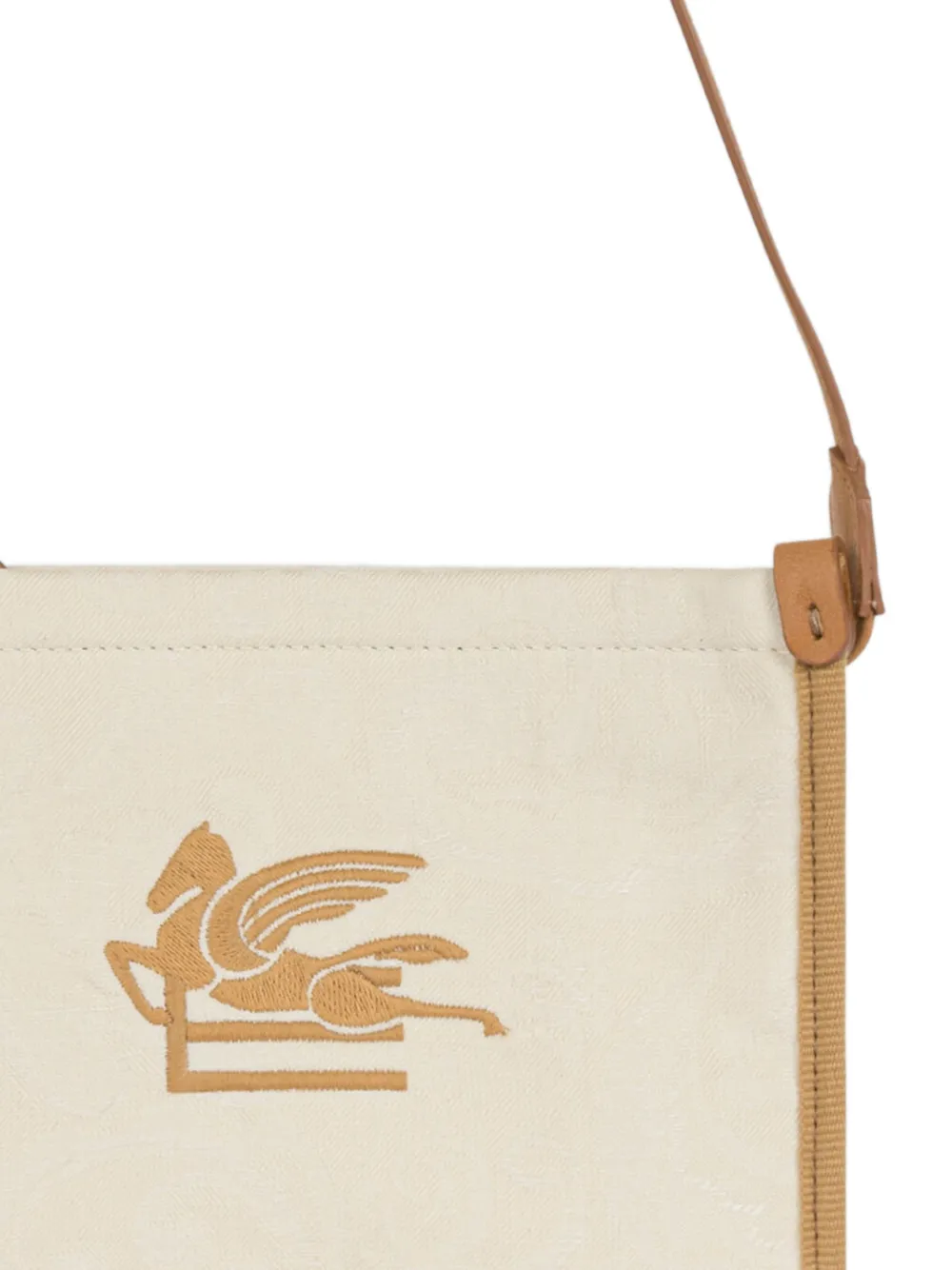 ETRO KIDS Tas met Pegaso borduurwerk Beige