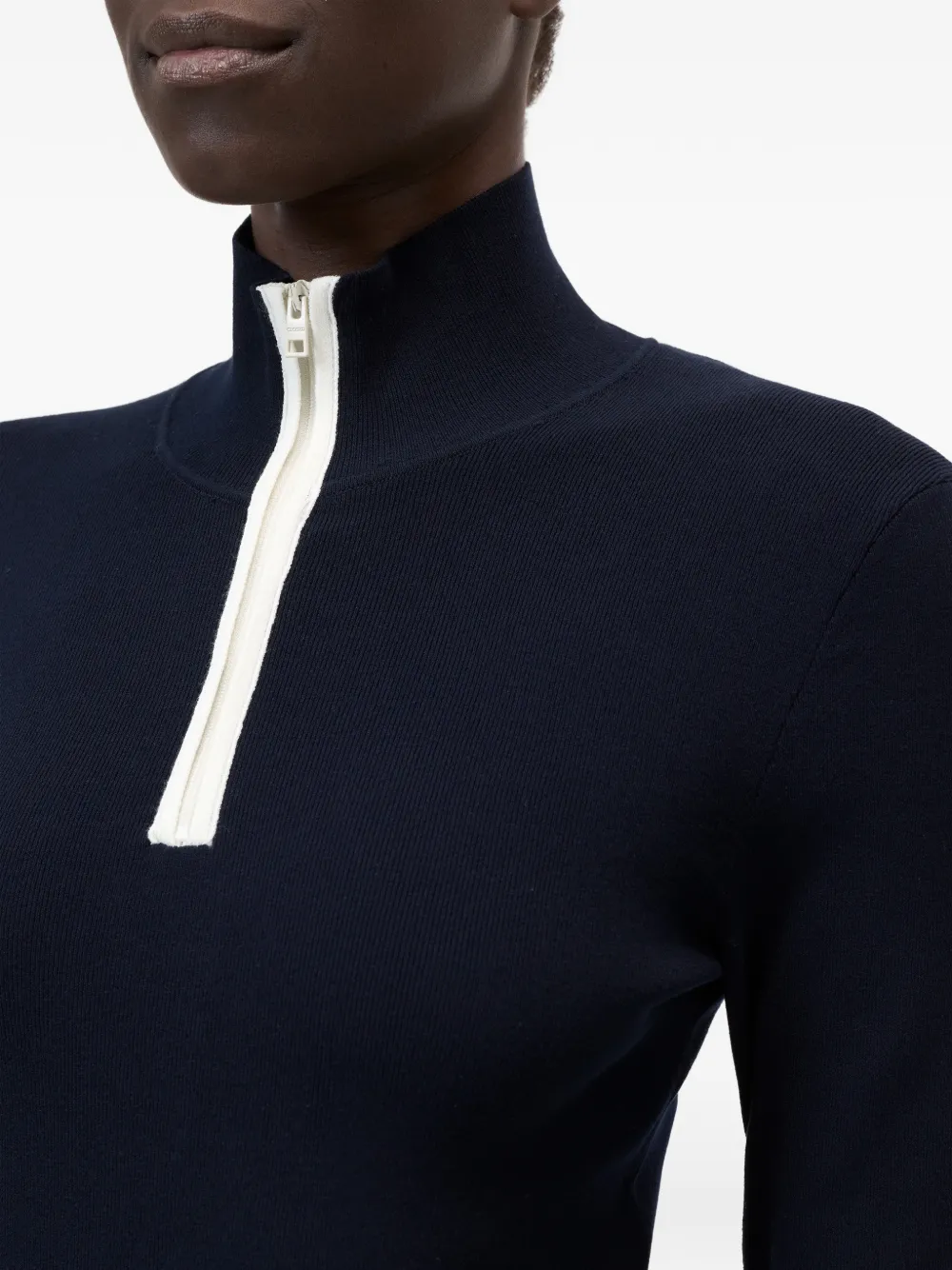 Closed Trui met halve rits en lange mouwen Blauw