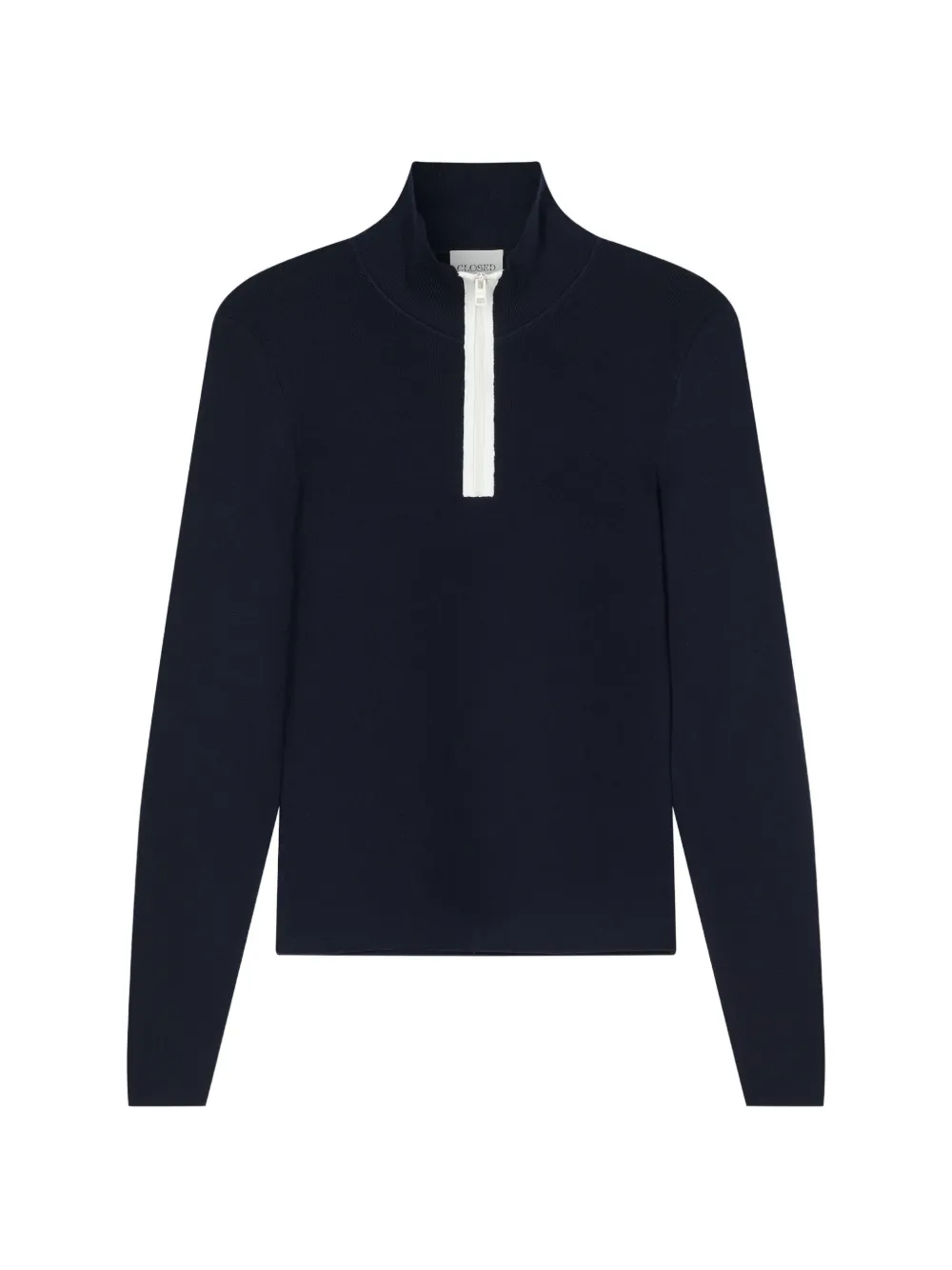 Closed halfzip longsleeve sweater - Blu