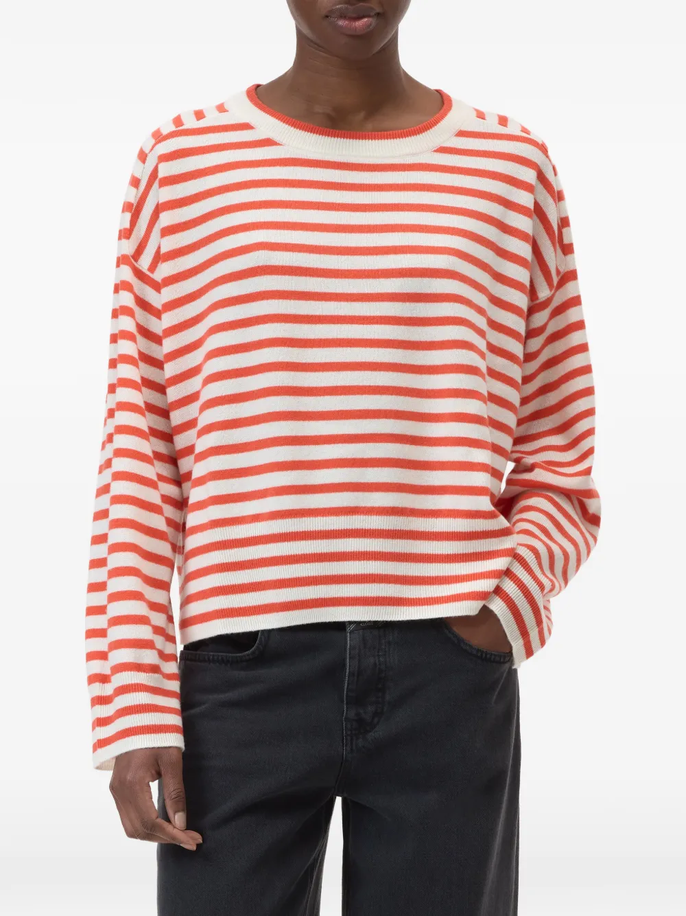  Closed Striped Crew-neck T-shirt - Red 