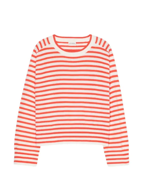 Closed striped crew-neck T-shirt