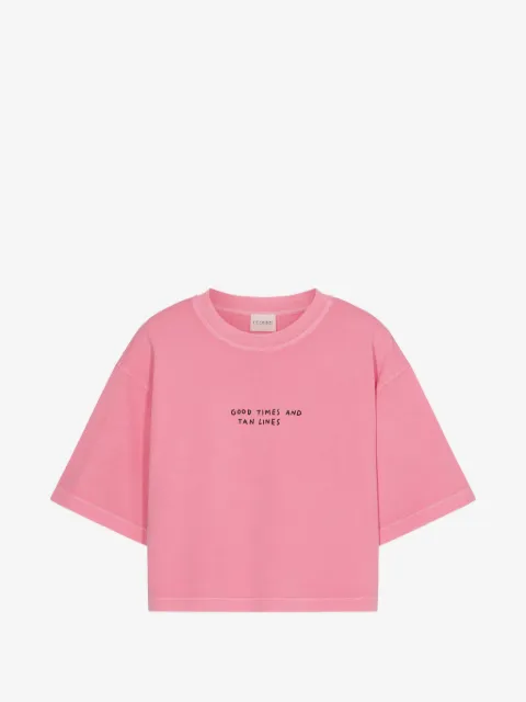 Closed boxy cropped T-shirt
