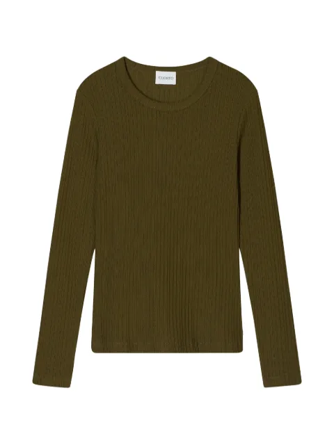 Closed crewneck long sleeve top