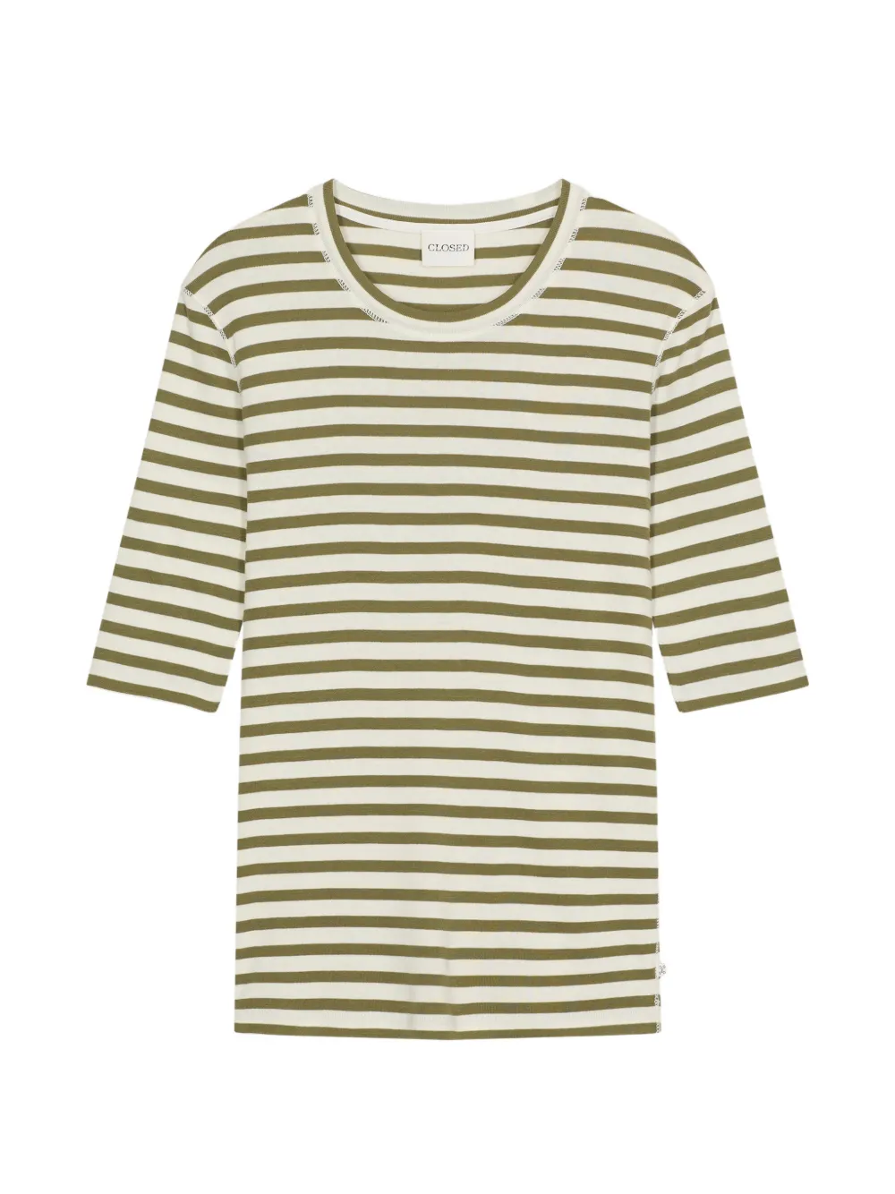 Closed T-shirt girocollo a righe - Verde