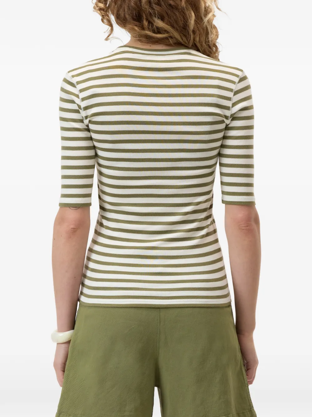 Closed Gestreept T-shirt Groen