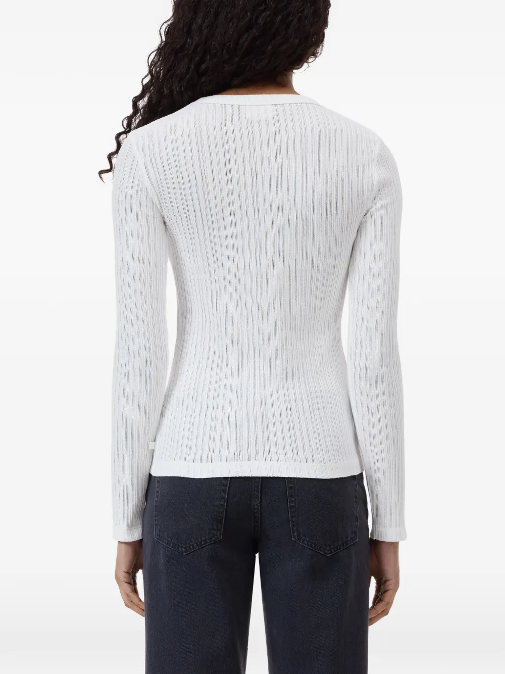 Closed Blouse met lange mouwen met ronde hals Wit