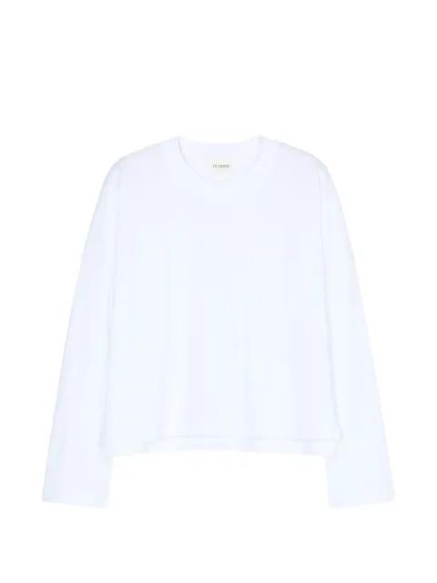 Closed crew-neck long-sleeve T-shirt