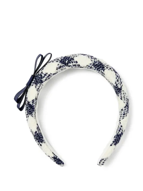 Self-Portrait Kids bow check-pattern head band