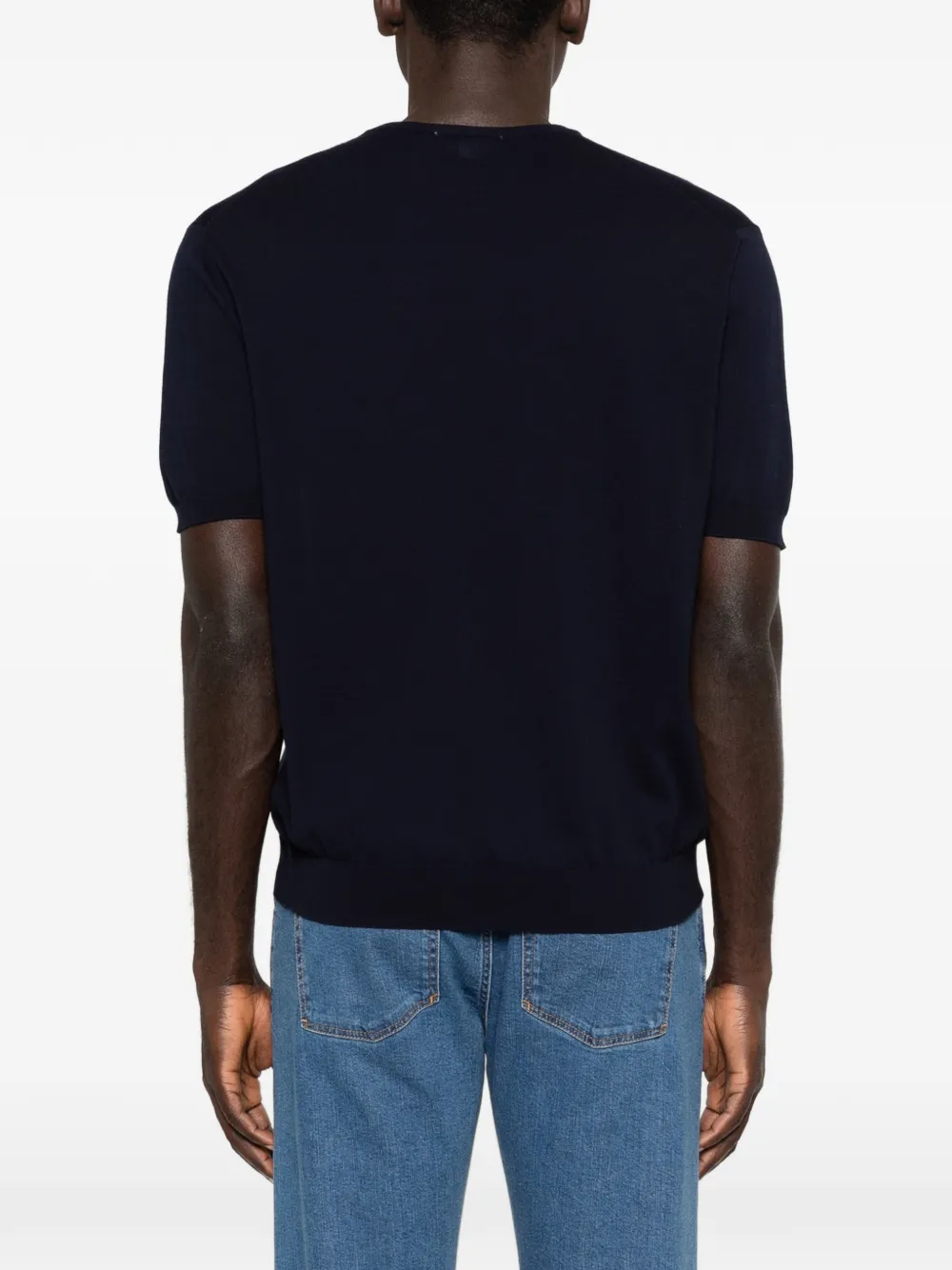 Malo T-shirt met ronde hals Blauw