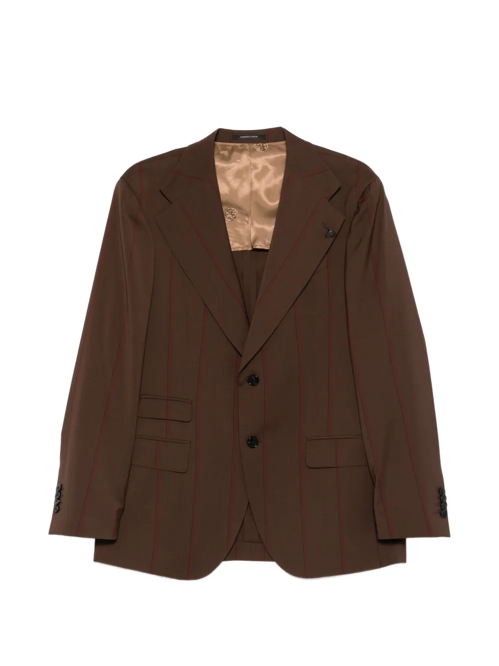 Gabriele Pasini Completo a righe - Marrone